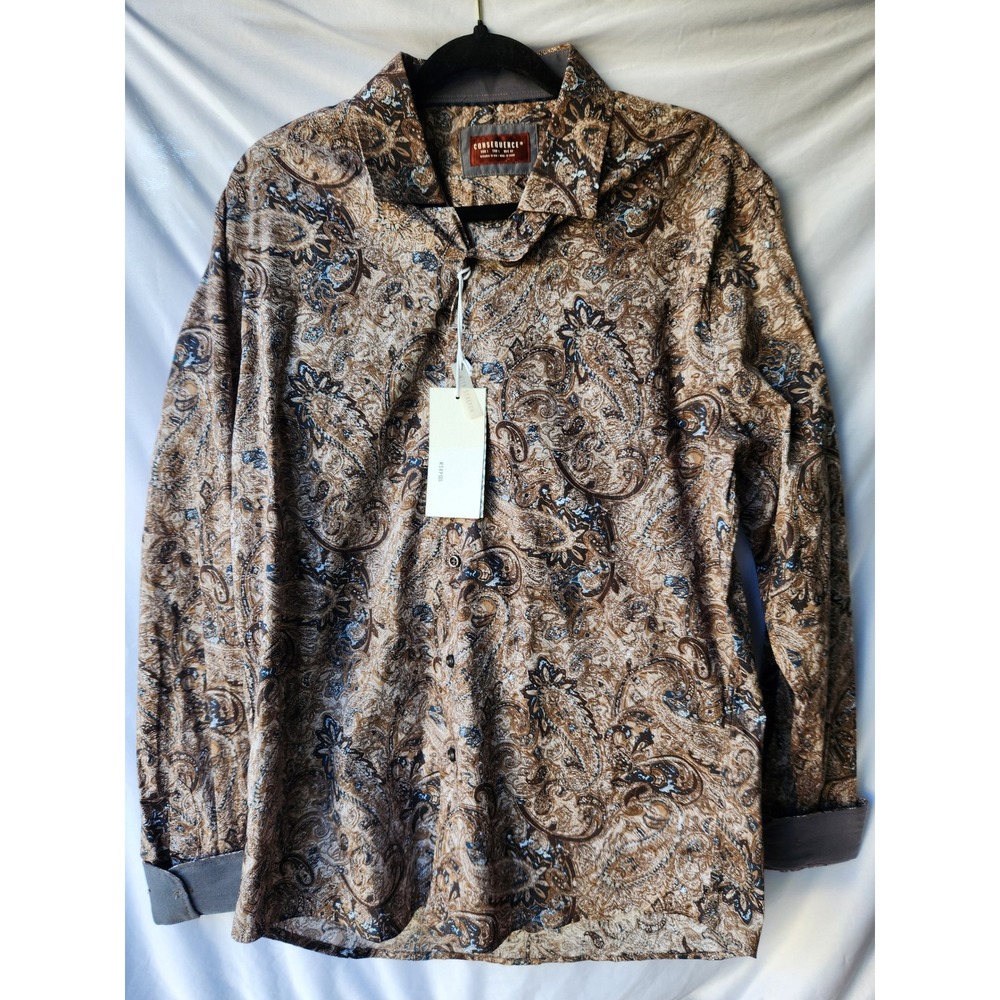 NWT Consequence New York Mens Button Down Shirt